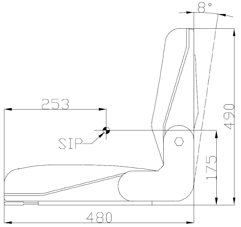 Universal Bobcat Suspension Seat GS12 Style - Image 7