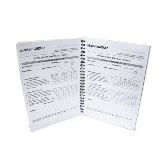Forklift Safety Checklist Book