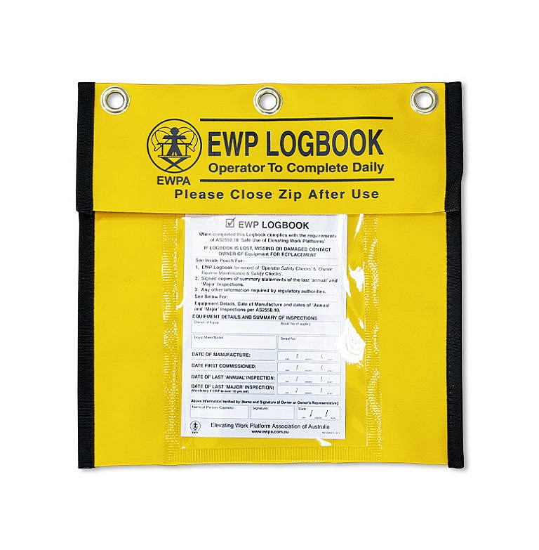 EWP Log Book & Yellow Pouch Kit Adaptalift Store